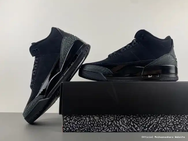 Official Maikesneakers Jordan Air 3 Black Cat CT8532-001 0621